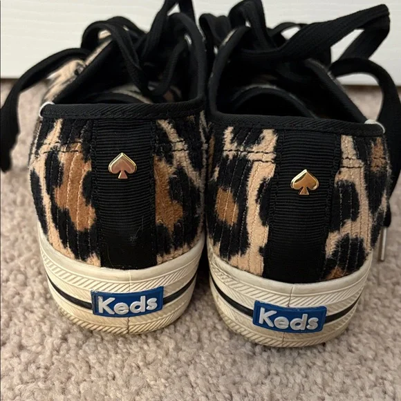 Keds x Kate Spade Leopard Print Sneakers with Black Accents - Picture 6 of 7